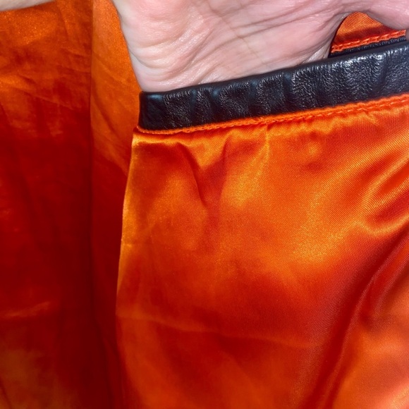 Vintage NFL Denver Broncos G-III Carl Banks Leather Jacket - Navy and Orange - Picture 7 of 15